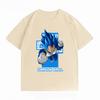 Unisexs Clothing New 100 Cotton Breathable Summer TShirt Dragon Ball Vegeta Blue Print Casual Streetwear Unisexs Tops