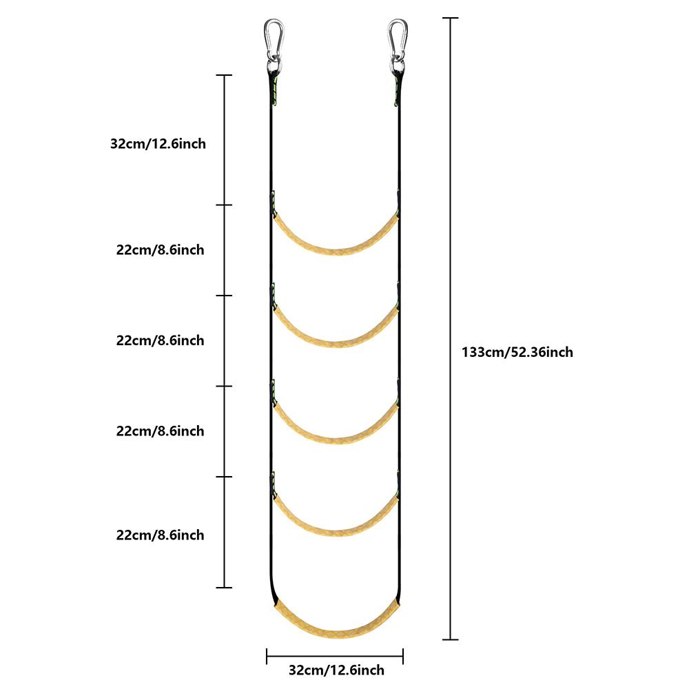 3/4/5 Step Boat Rope Ladder Folding Hanging Rope Ladder Light-weight Uv-proof Portable Rope Ladder Boat Boarding