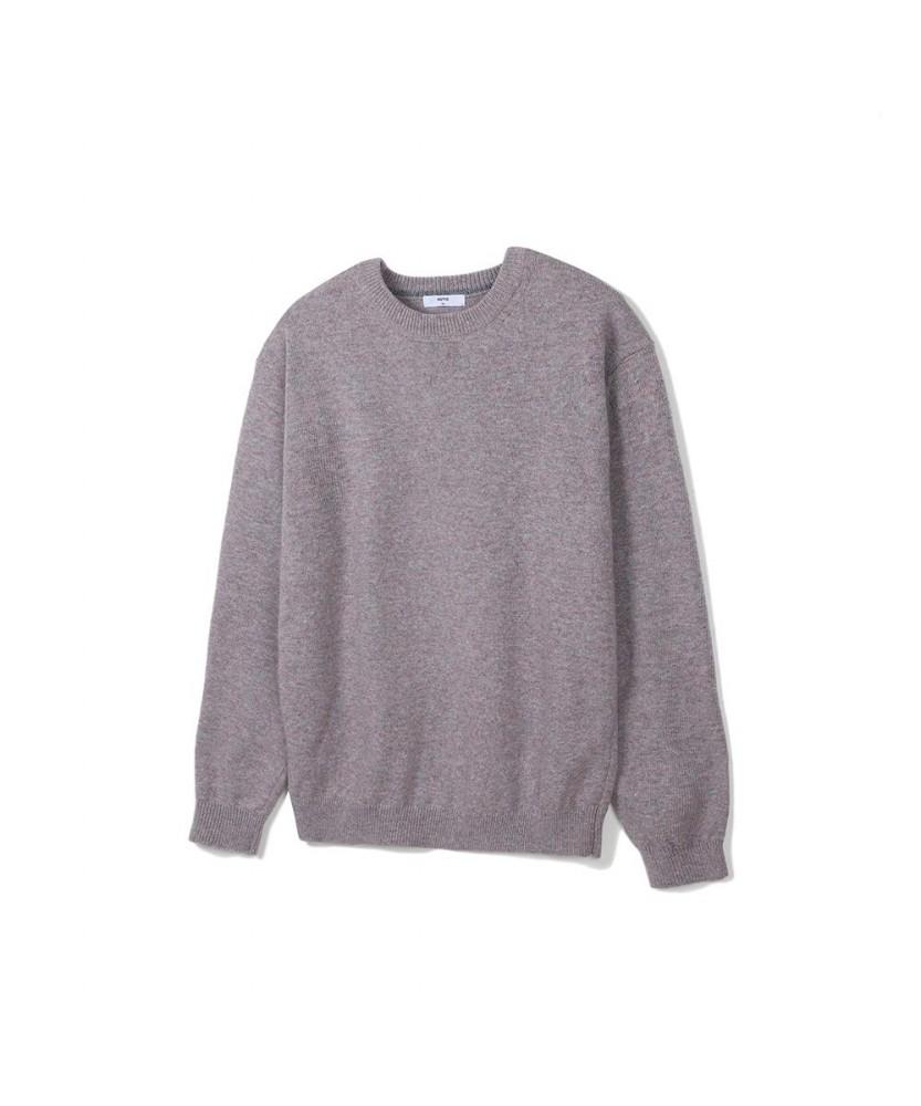 Notig Wool Blend Tweed Round Knit Purple_Okw2Swrl201Pl Purple/095