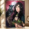 Fantasy Woman With Owl Metal Poster Perfect Gift for Fans Lovers Customized Wall Art Metal Sign for Bedroom Stuff Room Decor