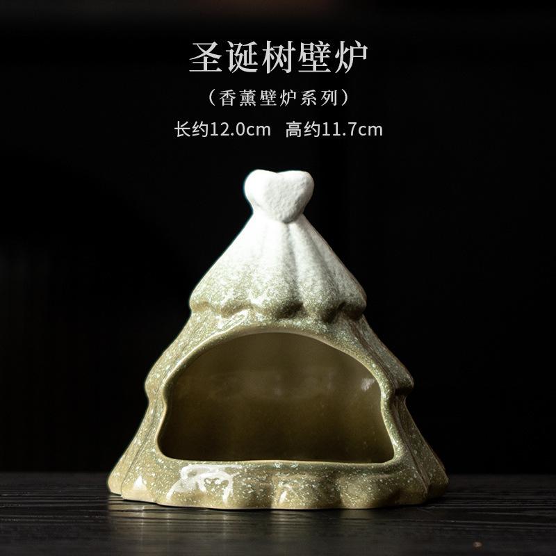 Christmas Tree Incense Holder Creative Diffuser Incense Burners Aromatherapy Censer Chinese Tea Set Accessories Ornaments Craft