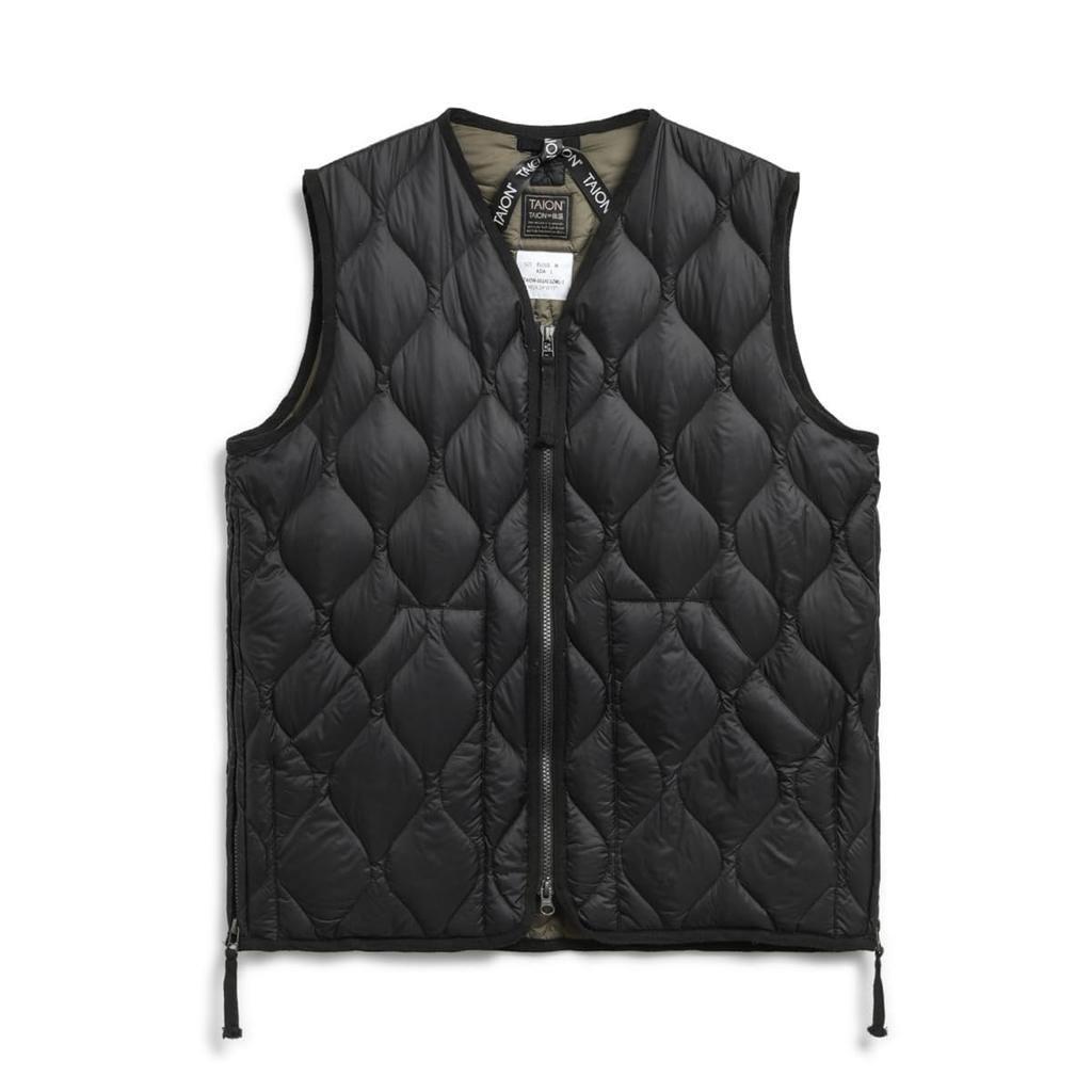 Taion Unisex Military Double Zip Down Vest V-Neck (001ALSZML-1)