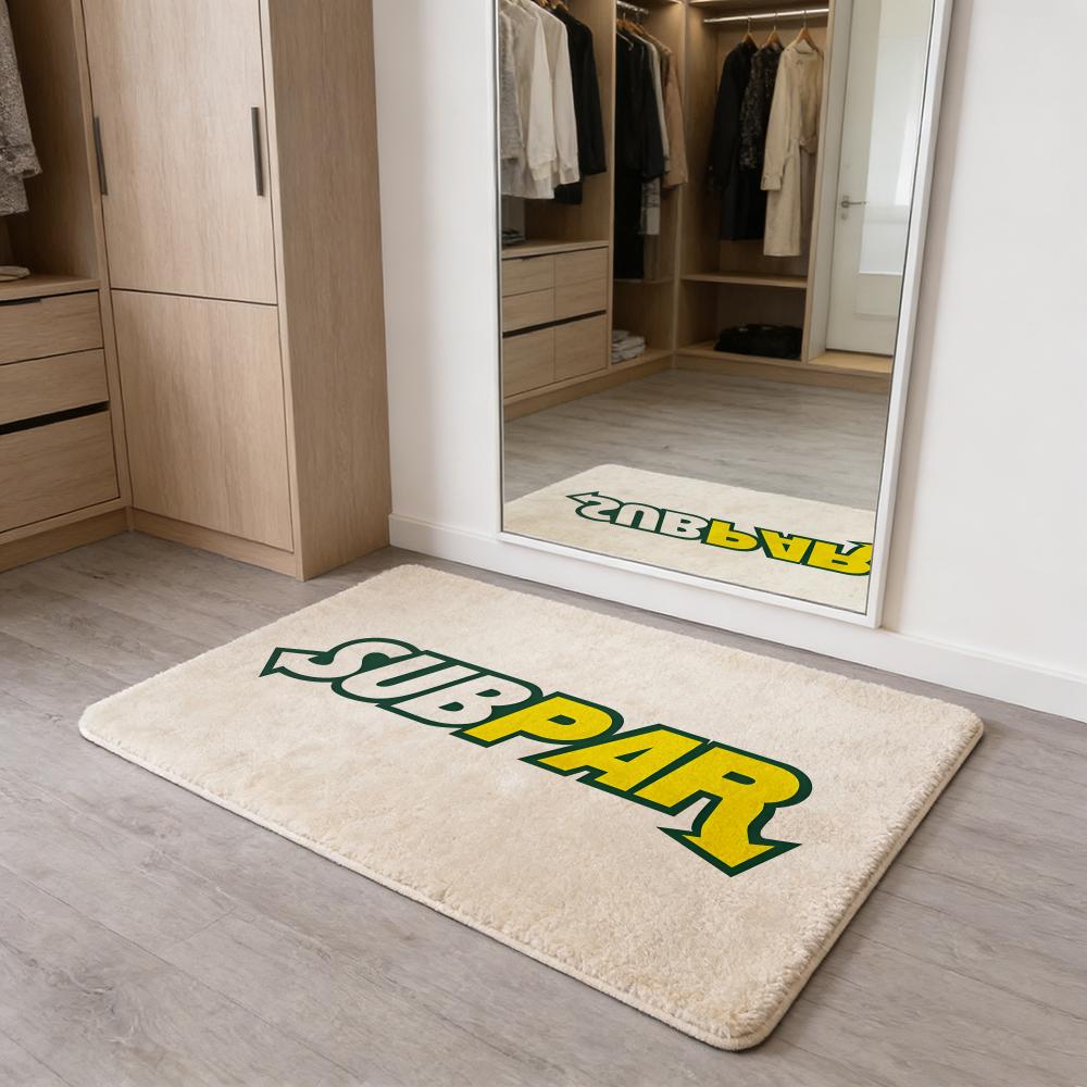 

A-A-S-Subways Floor Mat Flannel Door Mat Non-Slip Absorbent Washable Indoor Home Rug 40x60cm