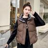 Gilet in piuma d'oca da donna inverno corto autunno e inverno ampio capospalla gilet con colletto alla coreana gilet gilet gilet giacca calda moda
