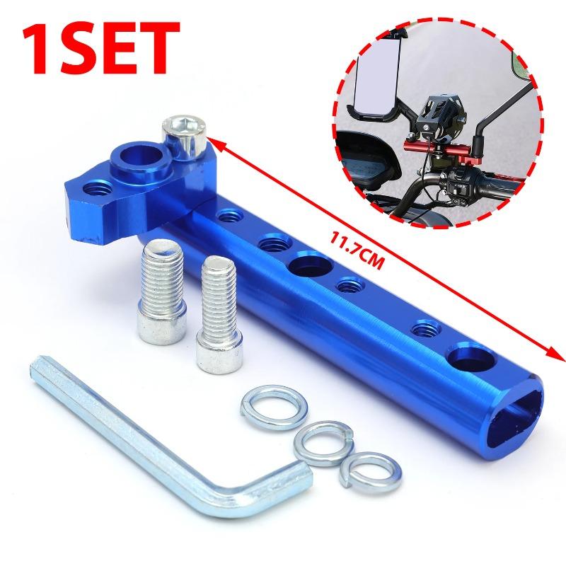 Suporte Extensor Multifuncional de Alumínio para Espelho Retrovisor de Motocicleta, Scooter, ATV, Suporte para Holofote, Suporte para Celular