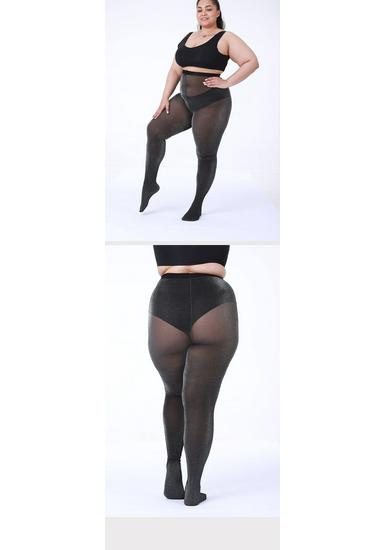Silver Thread Plus-Size Pantyhose: Ultra-Large, Multiple Sizes, 60D Silk Stockings
