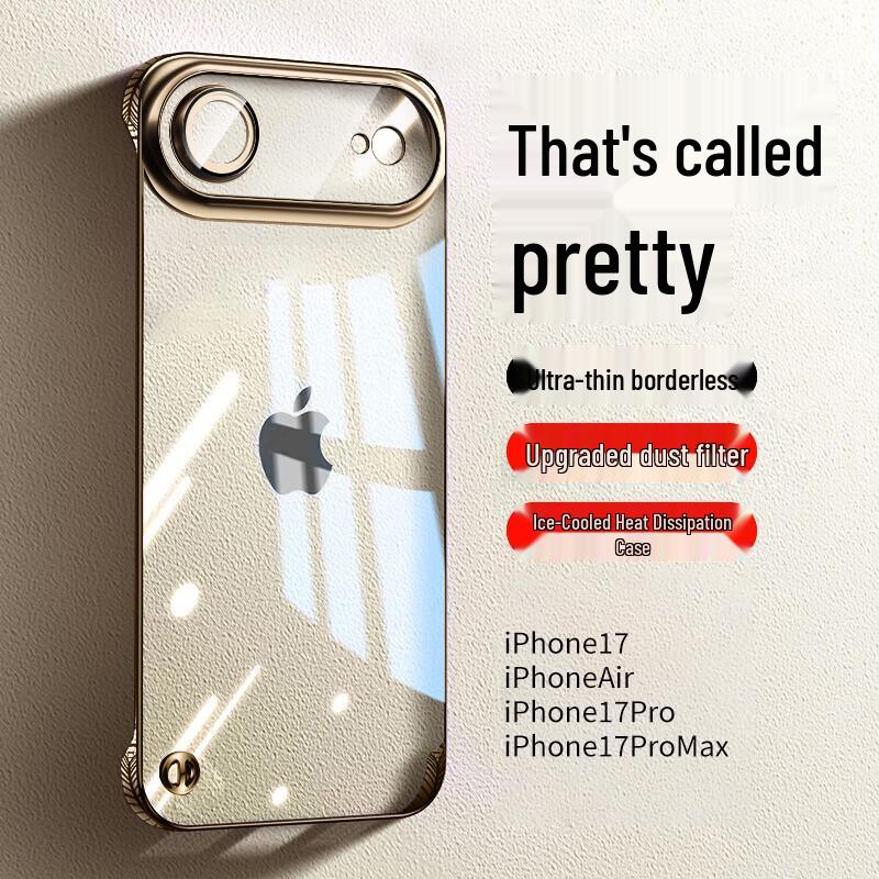 Electroplated Borderless Transparent Heat-Dissipating Phone Case for iPhone