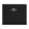 COACH Zip Around Leather Circumferential Zip Closure Wallet Card Holder Medium Women's Pure Black C4124-IMBLK