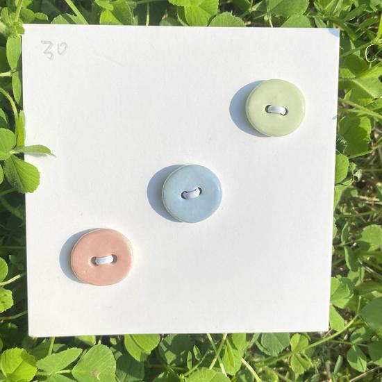 Rainbow Ceramic Button Fasteners for DIY Knitting & Doll Clothes (12/15mm)
