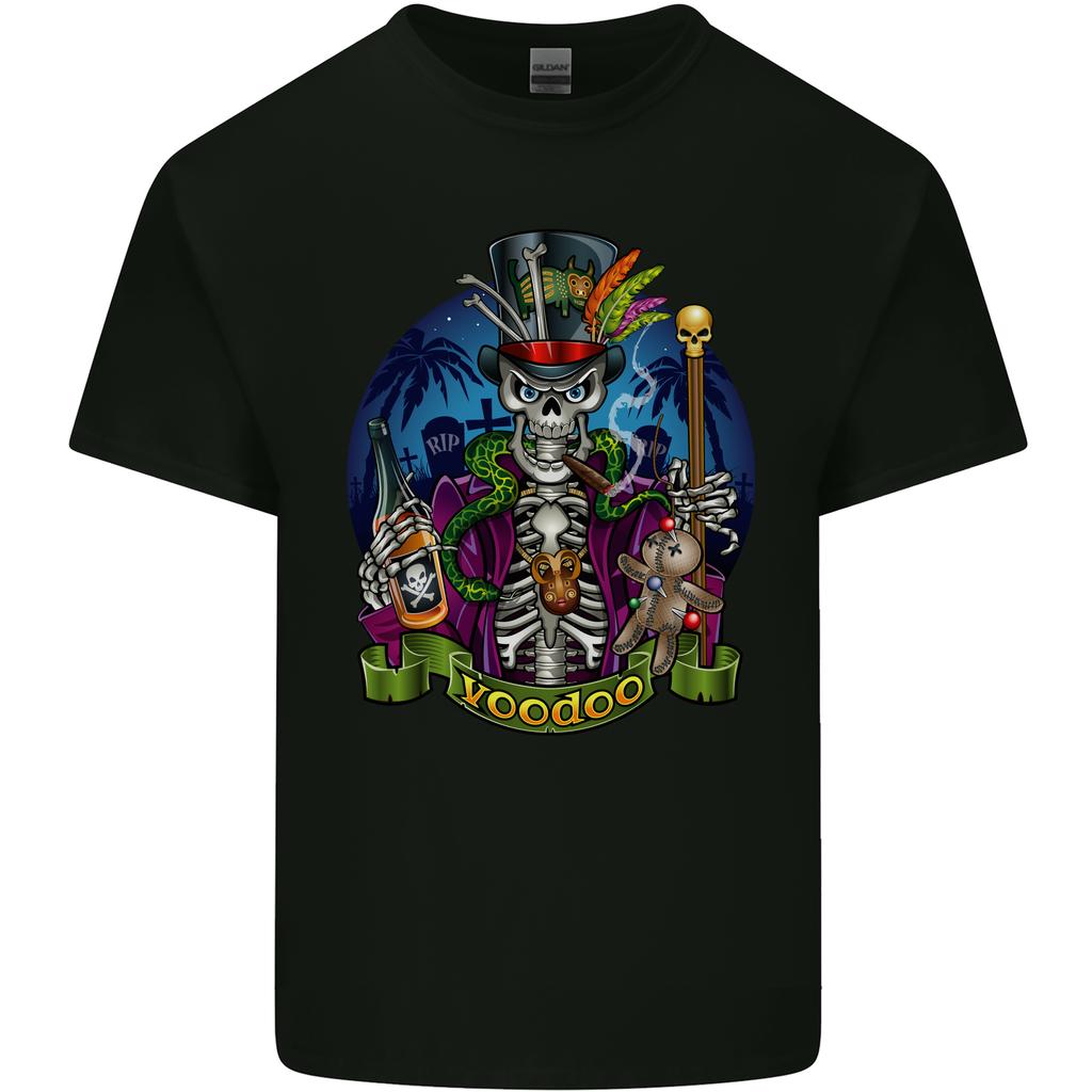 A Voodoo Skeleton Alcohol Doll Graveyard Unisexs Light Cotton TShirt