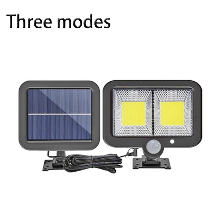 Outdoor Solar Motion Sensor Wall Lights with Remote Control for Courtyard and Corridor