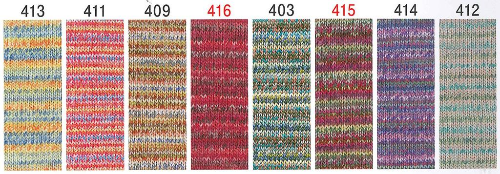Puppy Lecce Yarn Medium Fine 416 Multi Type 40g 160m 10 Ball Set 10000171 Approx.