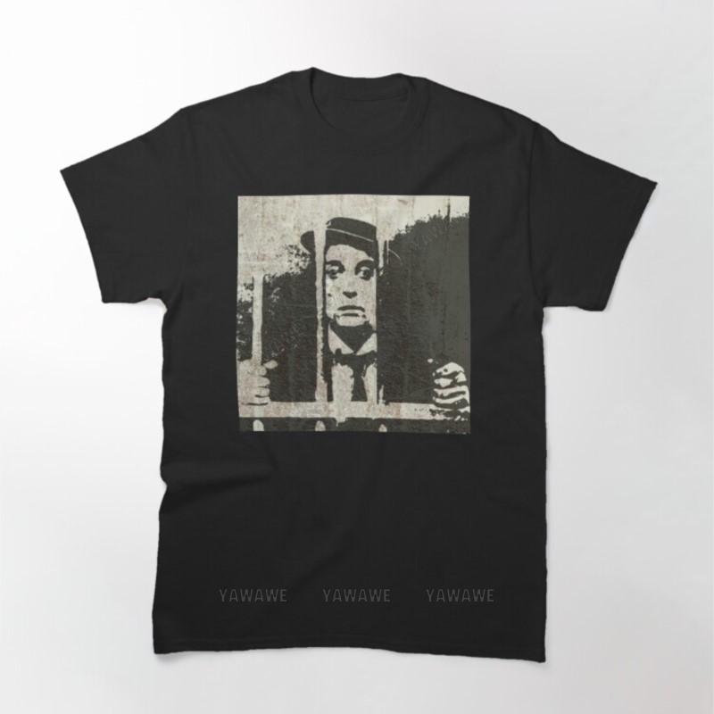 Male fashion top tees Buster Keaton King of Silent Comedy Printed cotton teeshirt Unisex T Shirt Unisex COTTON TSHIRT S