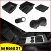 Storage Box for Model Y 2020-2024 Model 3 2019-2023 Center Console Armrest Trays Hidden Box Webcam Cover Car Accessories