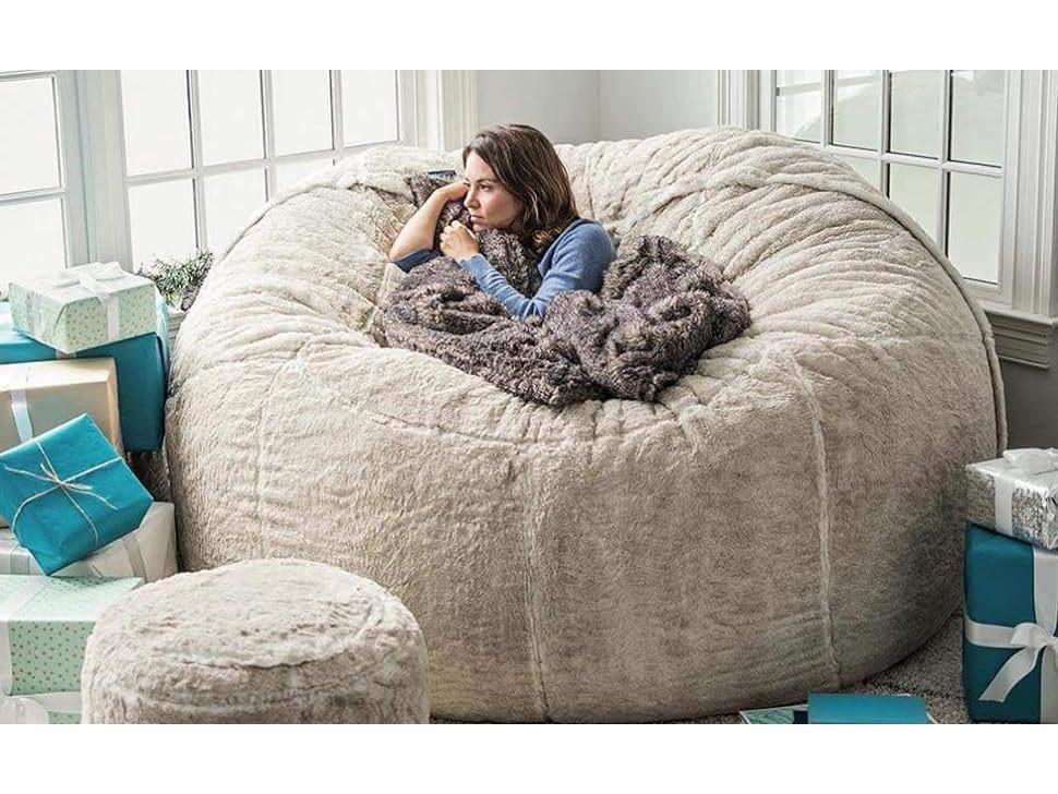 Extra Large Plush Bean Bag Chair Cover - No Filling Included