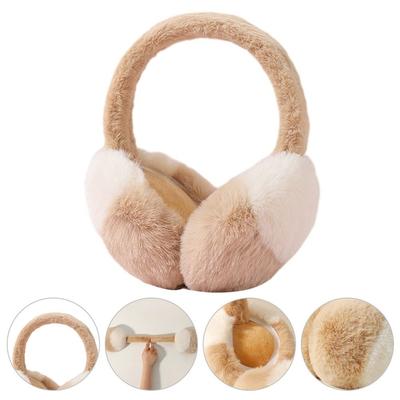 Candy Color Ear Muffs Soft Plush Foldable Earflap Fashion Warmer Earmuffs  Autumn Winter