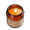 Amber Glass Jar Scented Candle: Smokeless Essential Oil Fragrance & Incense with Gift Rose