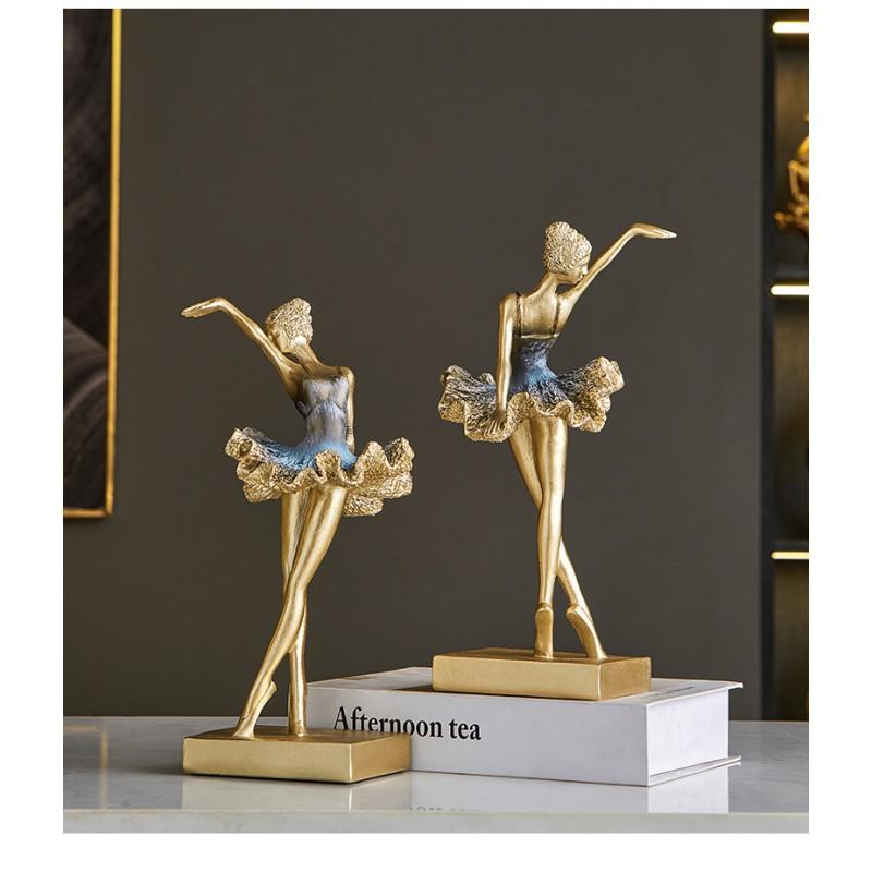 Ballet Dancer Figurine Decorative Resin Ornament Modern Minimalist Home Office Desk Decoration Gift Women