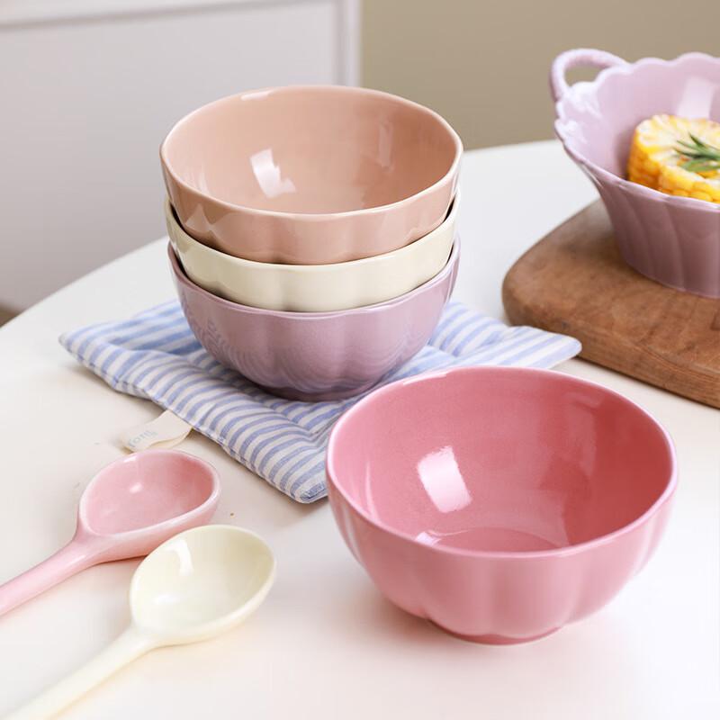 Deou Xingguang Nordic Ceramic Lotus Bowl Set