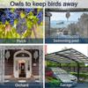 2pcs Owl Bird Scarer With Reflective Tape Bird Deterrent Bird Repellent Devices To Scare Birds Pigeons Away For Garden Roofs Patio Windows Balcony Tre