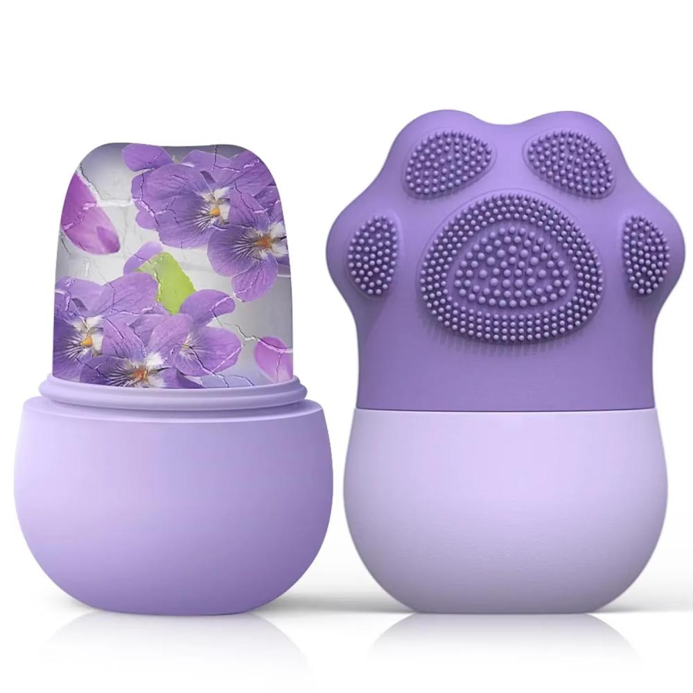 Silicone Facial Ice Roller Mold Cold Therapy Face Massager Skin Care Tools for Reduce Eye Puffiness Wrinkle Lifting Beauty