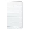 White Dresser Dresser, Bedroom & Chests of Drawers, Tall with Shelf Vertical Standing Chest 6 Wood Large for Closet,