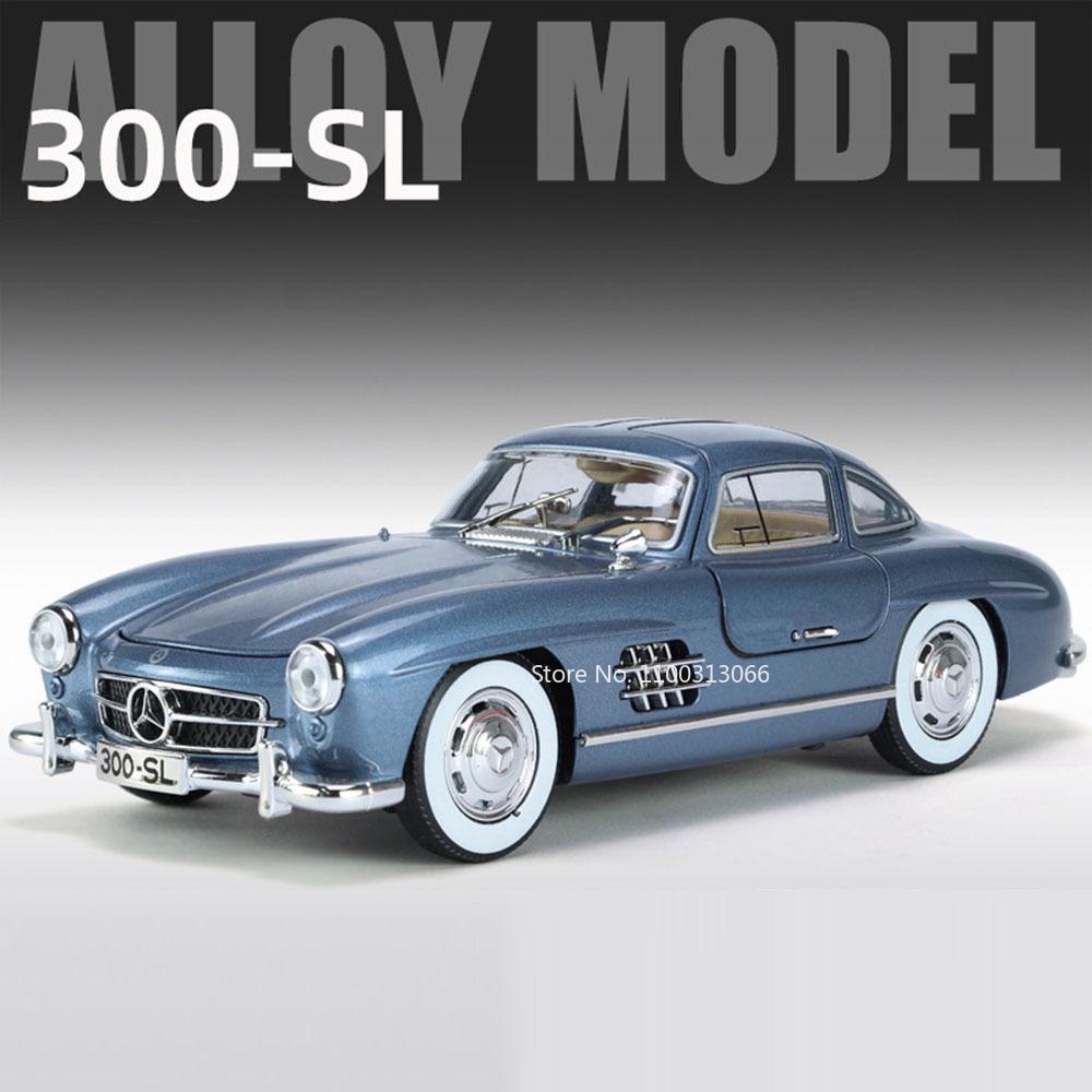 

1:Масштаб 1:24 Модели 300SL Винтажные Автомобили Игрушки с Механизмом Оттяжки, Светом и Музыкой, 4 Открывающиеся Двери, Миниатюрный Автомобиль, Коллекция для Мальчиков, Подарки
