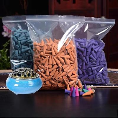 60Pcs/bag Mixed Cones Incense Lavender Sandalwood Anxiety Relief Fragrance Incense Cone for Yoga Meditation Relaxation
