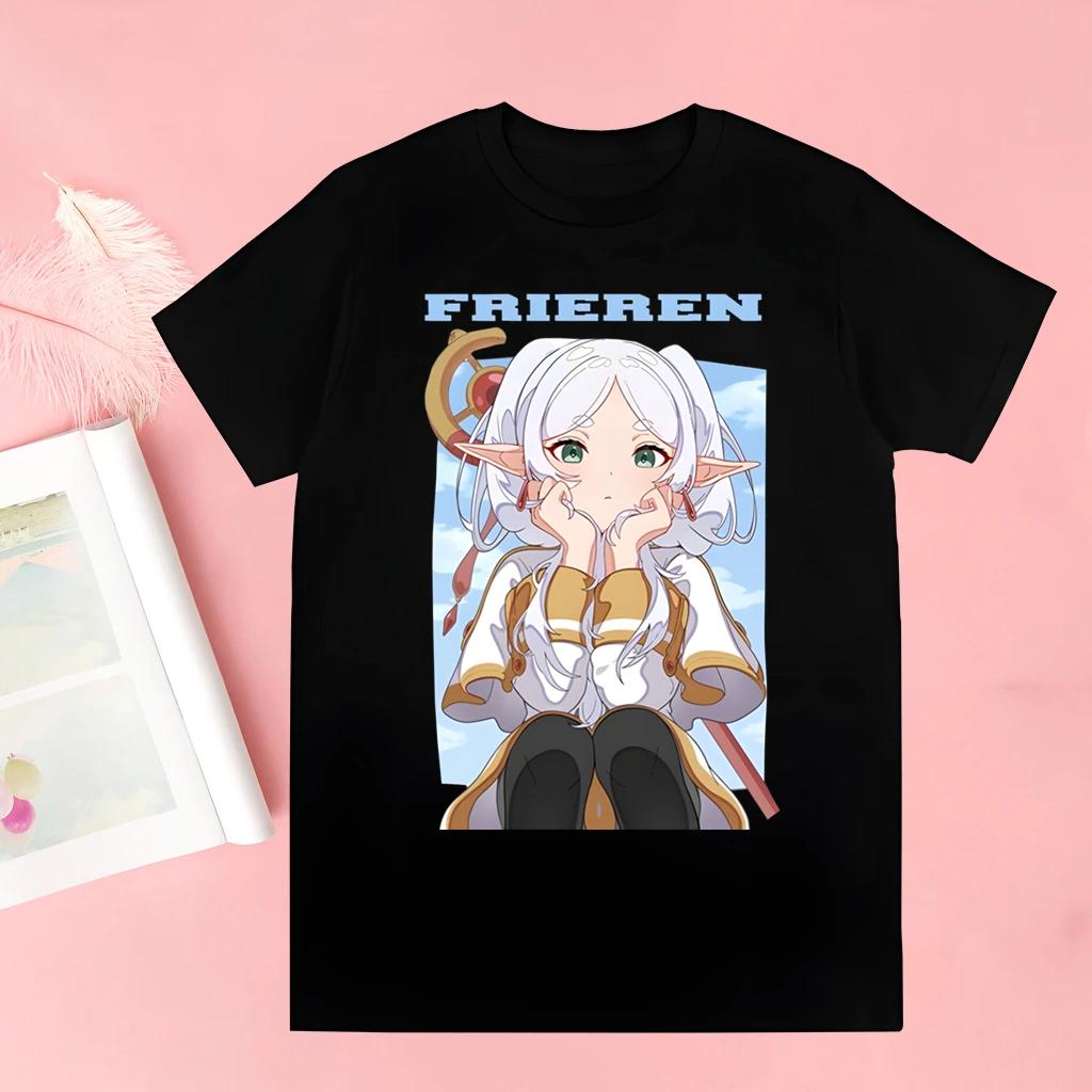 

Frieren Beyond Journey s End T-shirts Men Summer Graphic Tees Funny Shirts For Man Tshirts Crew Neck Harajuku Tops S