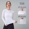 Autumn/Winter Versatile Round Neck Base Layer Sport Top - High Elasticity, Breathable Yoga Fitness Long Sleeve