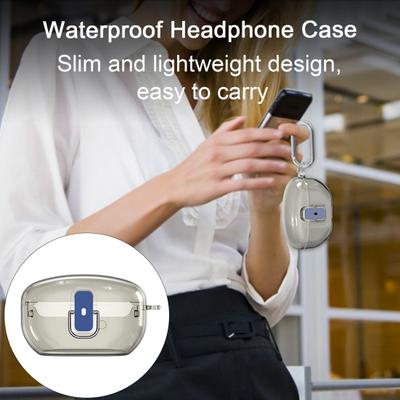 Transparent Headphone Protective Precise Hole Position Case Dirt-resistant with Hanging Buckle Earphone Case