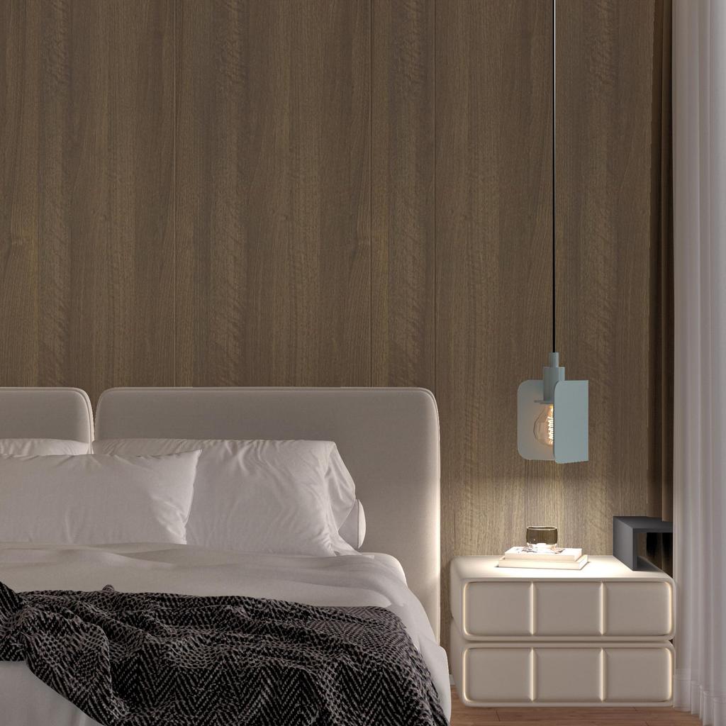 JSEVEM Wood Grain Wallpaper 40x500cm Gray Matte Vinyl Waterproof Oil-Resistant Living