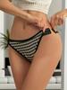Women's Printed Thong Breathable Stretchy Intimates Panties