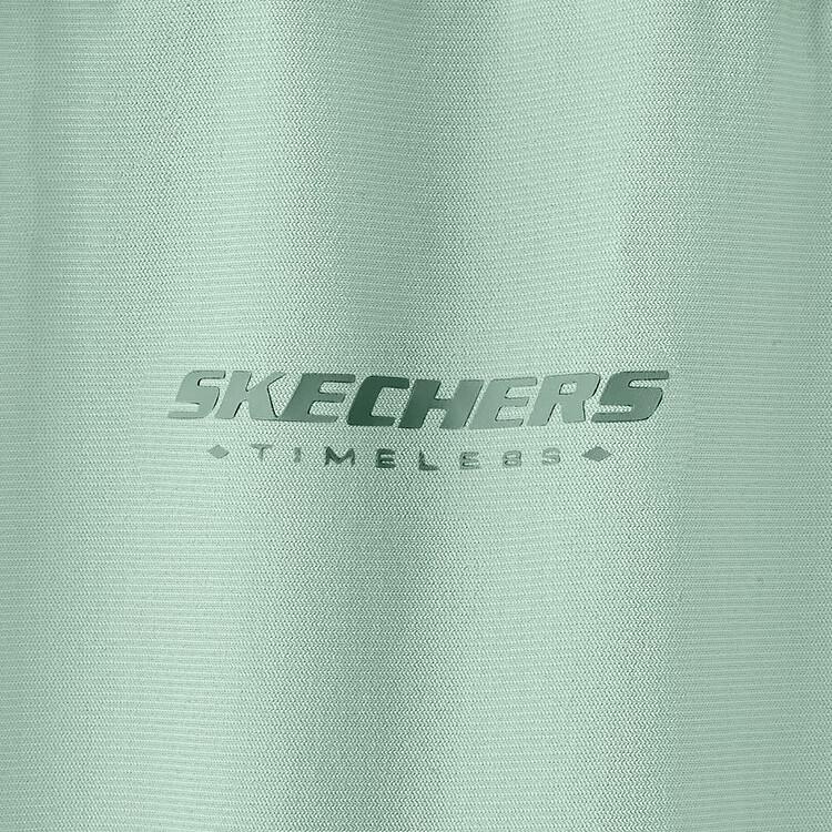 Skechers Classic Series Solid Color Letter Comfortable Versatile Casual Long Skirt Women skirts Iceberg-Green L225W037-05F3
