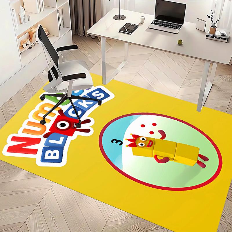 Numberblocks1 Printed Absorbent Washable Carpet, Non-Slip Bathroom Mats, Kitchen Rugs, Yoga Mat,Living Room Entrance, Camping Picnic Rugs