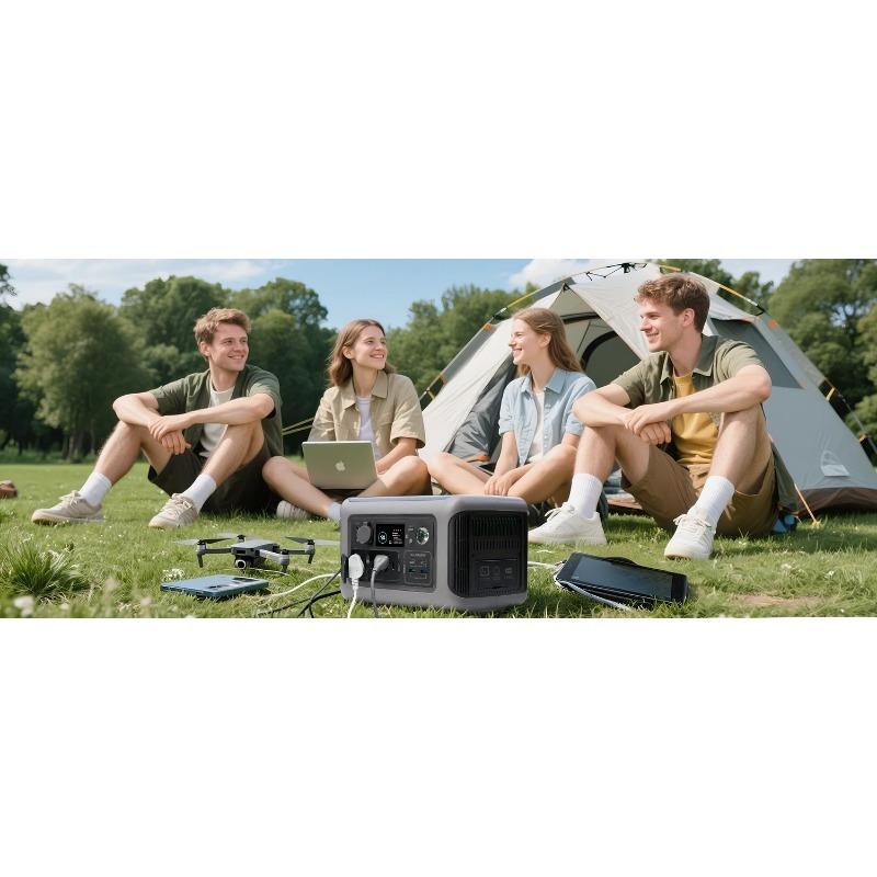ALLPOWERS R600 Portable Power Station 600W 299Wh LiFePO4 Solar Generator with 2x600W (1200W Surge) AC Outlet for Camping RV Home