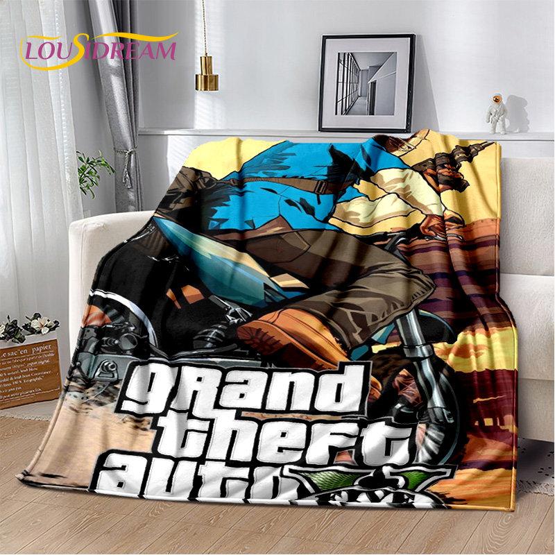Grand Theft Auto GTA Game Gamer Soft Plush Blanket,Flannel Blanket Throw Blanket for Living Room Bedroom Bed Sofa Picnic Cover