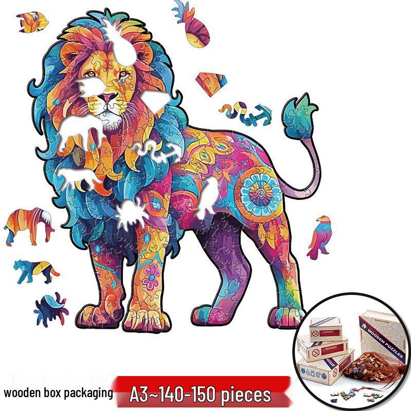 Irregular Animal Dog Penguin Wooden Puzzle in Stock