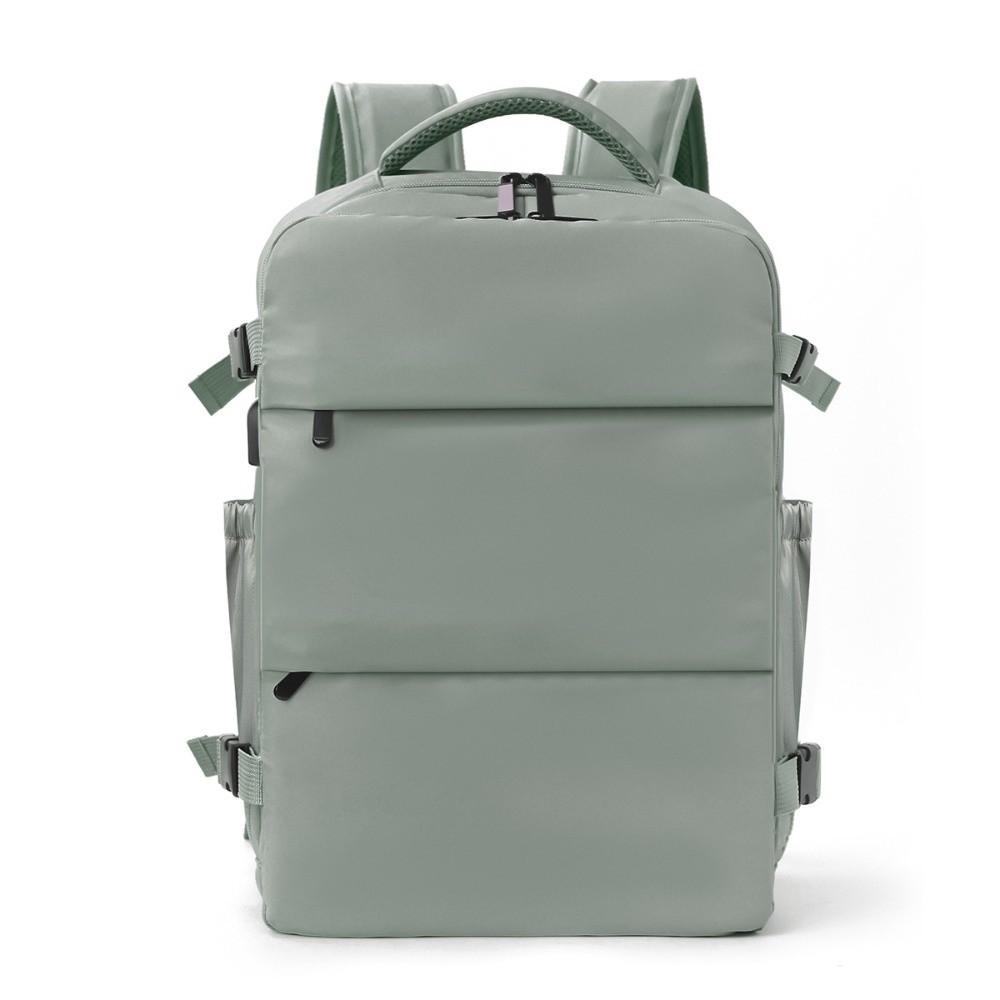 

Large Capacity Travel Backpack Multi-Pocket Lightweight Commuting Bag with Shoe Compartment Waterproof Functional Bag зелёный