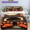 3pcs Anime Cat Comforter Set with One Quilt Cover and Two Pillowcases (No Core), Home Decor, Festival Gift, Polyester Fabric, Anime Cartoon Design