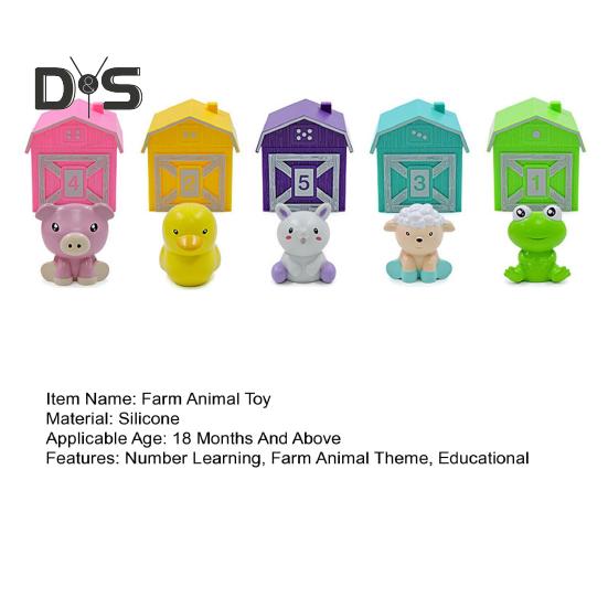 5/10Pcs Farm Animal Toy Number Learning Counting Matching Sorting Fine Motor Game Educational Mini Animal Finger Puppet Toddlers Boys Girls Gift