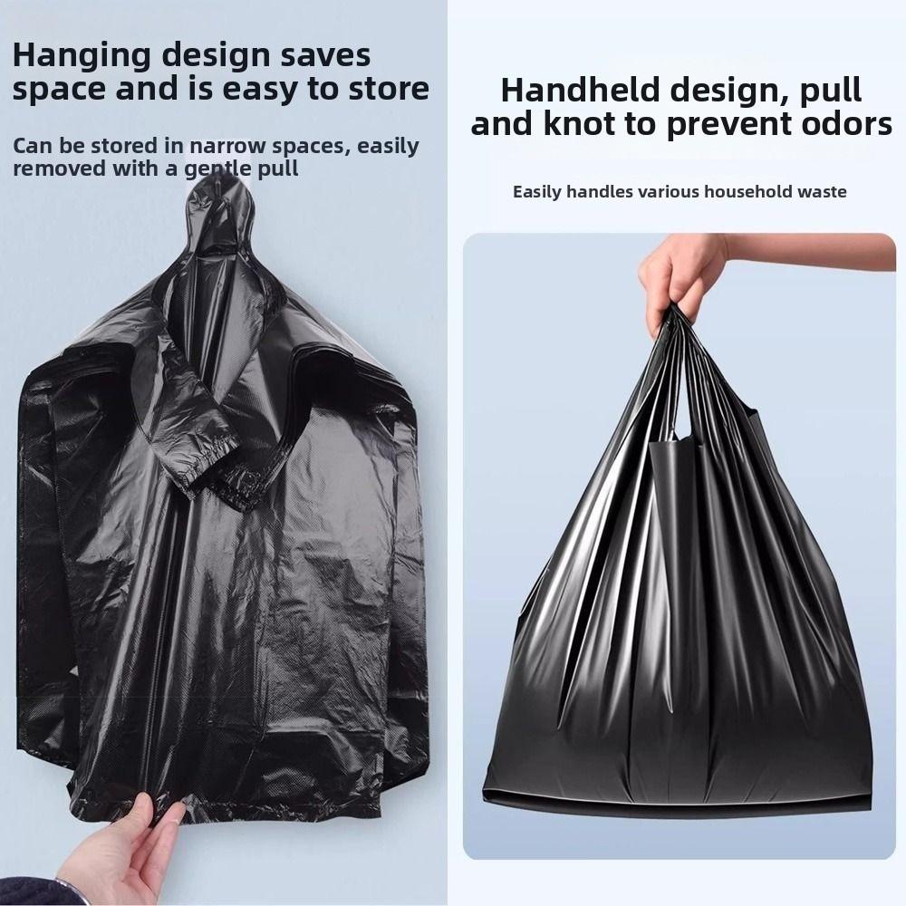 Heavy Duty Black Veststyle Garbage Bags Plastic Trash Bags New Garbage Bag Commercial Cleaning