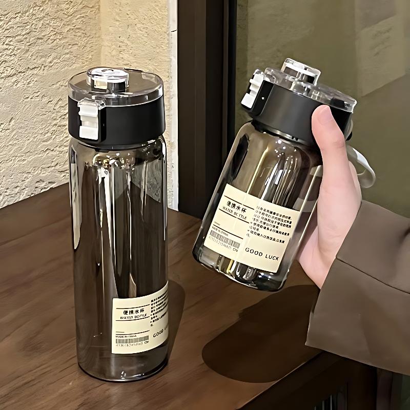 Portable Plastic Water Bottle with Tea Compartment BPA Free Outdoor Sports Cups for Students Travel Hiking Gym