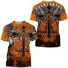 Retro and Old 3D Digital Printing Men's Loose Casual Short-sleeved Crew Neck T-shirt