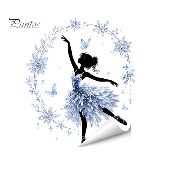 Living Room Glass Decor Christmas Ballet Girl Static Window Clings, Removable Xmas Decals, Winter Indoor Outdoor Art Ballerina Elf Stickers
