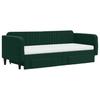 Extendable Daybed with Drawers Dark Green 90x200 Cm Velvet