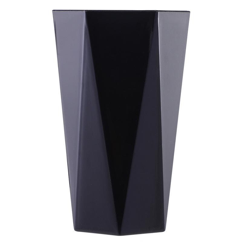 Pahar Nordic în Formă de Diamant pentru Periuță de Dinți - Pahar Elegant și Simplu din Plastic pentru Apă de Gură, pentru Acasă și Hotel.