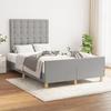 VidaXL Bed Frame with Headboard Light Grey 120x200 Cm Fabric3125284