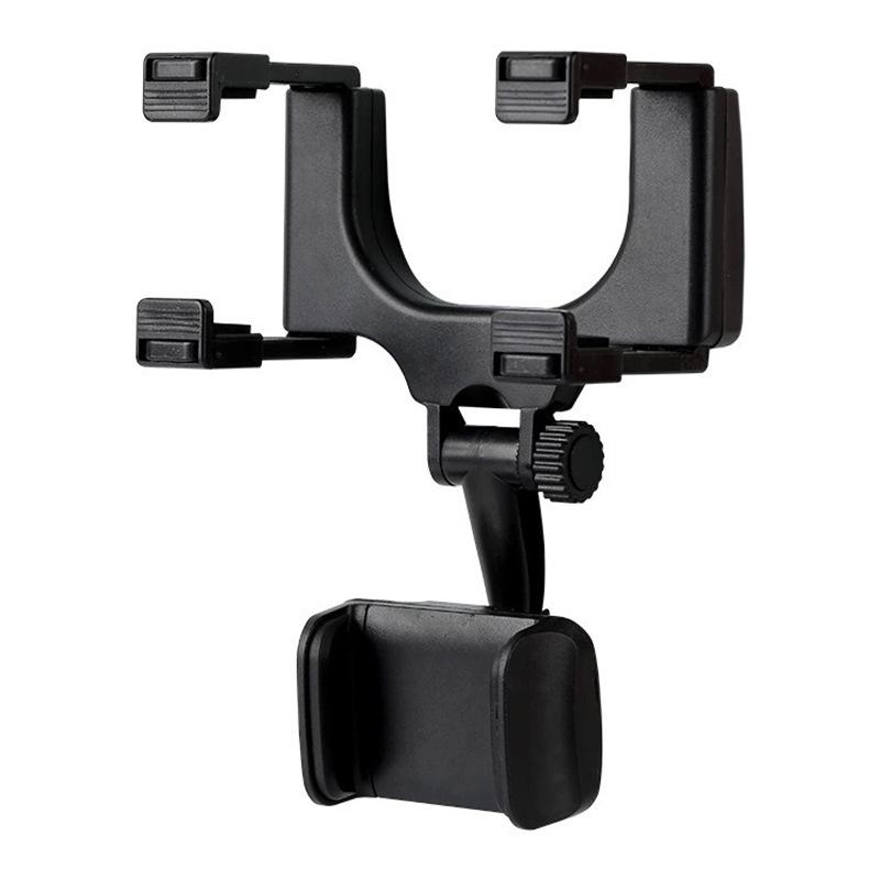 Adjustable Multi-Angle Rearview Mirror Phone Holder for Stable Navigation Standard