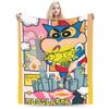 Crayon Shin chan Knitted Blanket Cartoon Flannel Throw Blankets Summer Air Conditioning Personalised Soft Warm Bedspread